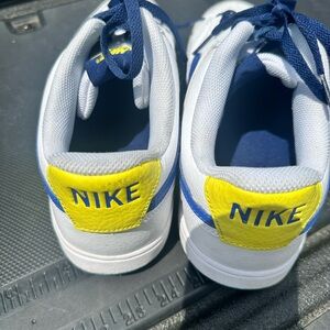 Nike Court‎ Vision Low NBA Warriors White Hyper Royal DM1187-102 Men's Size 14